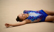 RAMONATXO Lily performs during the race of the FGI Rhythmic Gymnastics World Cup 2025 in U...