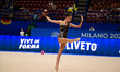 RAMADANI Gresa performs during the FGI Rhythmic Gymnastics World Cup 2025 in Unipol Forum,...