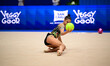 Sofia Raffaeli performs during the FGI Rhythmic Gymnastics World Cup 2025 at Unipol Forum...
