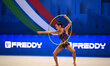 CHU Megan performs during the race at the FGI Rhythmic Gymnastics World Cup 2025 in Unipol...