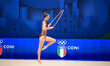GARRELTS Lyvana performs during the race of the FGI Rhythmic Gymnastics World Cup 2025 in...