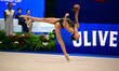 RAMADANI Gresa performs during the FGI Rhythmic Gymnastics World Cup 2025 in Unipol Forum,...