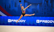 Karolina Havlikova performs during the race at the FGI Rhythmic Gymnastics World Cup 2025...