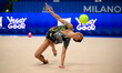 Sofia Raffaeli performs during the FGI Rhythmic Gymnastics World Cup 2025 in Unipol Forum,...
