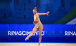 Tara Dragas performs during the race at the FGI Rhythmic Gymnastics World Cup 2025 in Unip...