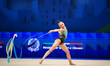 KALLEMAA Carmel  performs during the race of the FGI Rhythmic Gymnastics World Cup 2025 in...