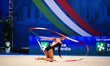 RAFFAELI Sofia  performs during the race of the FGI Rhythmic Gymnastics World Cup 2025 in...