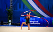 RAFFAELI Sofia  performs during the race of the FGI Rhythmic Gymnastics World Cup 2025 in...