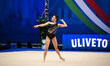 ALEXANDRE M.Eduarda  performs during the race of the FGI Rhythmic Gymnastics World Cup 202...