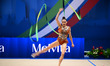 ALEXANDRE M.Eduarda  performs during the race of the FGI Rhythmic Gymnastics World Cup 202...