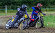 Andy Hine (1) rides outside Max Dent (57) in the Pre 75 class during the ACU Northern Gras...