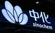 The SINOCHEM logo is at the 3rd China International Supply Chain Expo in Beijing, China, o...