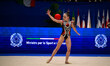NIKOLOVA Stiliana performs during the FGI Rhythmic Gymnastics World Cup 2025 in Unipol For...