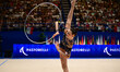 VARFOLOMEEV Darja performs during the FGI Rhythmic Gymnastics World Cup 2025 in Unipol For...