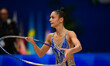 Sofia Raffaeli performs during the FGI Rhythmic Gymnastics World Cup 2025 in Unipol Forum,...