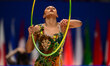 Barbara Domingos performs during the FGI Rhythmic Gymnastics World Cup 2025 in Unipol Foru...