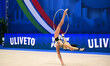 EMIR Hatice Gokce performs during the FGI Rhythmic Gymnastics World Cup 2025 in Unipol For...