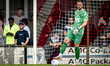 NAC Breda goalkeeper Roy Kortsmit plays during the match between NAC and Lokomotiva Zagreb...