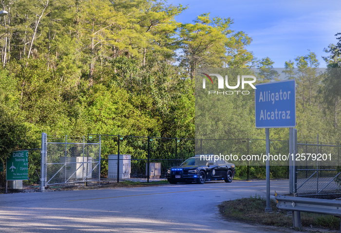 Alligator Alcatraz Detention Center Sign Post
