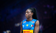 Linda Nkiruka Nwakalor plays during the volleyball match between Italy and the United Stat...