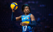 Myriam Fatime Sylla plays during the volleyball match between Italy and the United States...