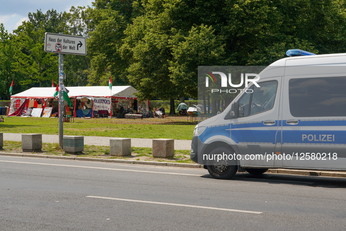 Pro-Palestinian Protest Camp Near Reichstag And Federal Chancellery In Berlin