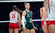 Aleksandra Szczyglowska plays during the volleyball match between Poland and China in Lodz...
