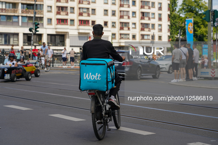 Wolt Courier On Bicycle