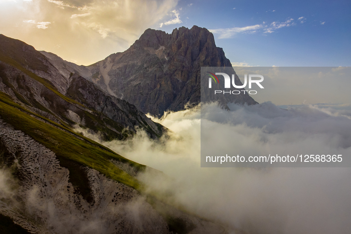 Drone View Of Gran Sasso d’Italia