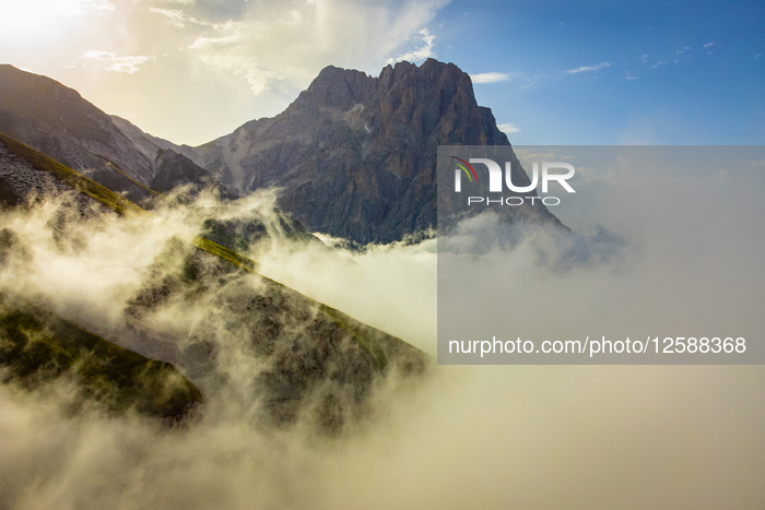 Drone View Of Gran Sasso d’Italia