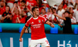 Henrique Araujo, forward of SL Benfica, celebrates after scoring a goal during the Pre-Sea...