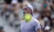 Terance Atmane of France looks on against Facundo Bagins of Argentina during the Men's Sin...