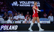 Aleksandra Szczyglowska plays during the 3rd place match between Poland and Japan in Lodz,...