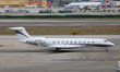 The Qatar Amiri Flight Gulfstream G700 is on the runway for takeoff from Barcelona-El Prat...
