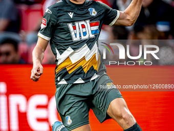 FC Eindhoven forward Hugo Deenen plays during the match between PSV and Eindhoven (friendly) at the Philips Stadium for the Lichtstad derby... by EYE4images/NurPhoto