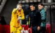 AZ Alkmaar goalkeeper Jeroen Zoet and AZ Alkmaar trainer Maarten Martens are present durin...