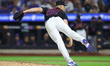 New York Mets starting pitcher Ryan Helsley (56) throws during the ninth inning of a baseb...