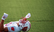 The Wisconsin Badgers Football team holds a training camp at Ralph E. Davis Pioneer Stadiu...