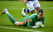 PSV Eindhoven goalkeeper Matej Kovar plays during the match between PSV and Go Ahead Eagle...