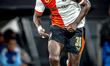 Feyenoord Rotterdam defender Jordan Lotomba plays during the match between Feyenoord and F...