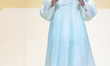 Models present hanbok designs during the opening fashion show of the 2025 Hanbok Expo at C...
