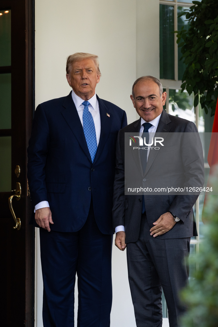 Trumps greets Armenian PM Pashinyan at White House