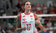 Malwina Smarzek plays during a women's volleyball international friendly match between Pol...