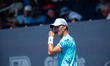 Casper Ruud is seen during the second round match between Casper Ruud and Arthur Rinderkne...