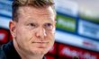 Feyenoord Rotterdam presses Robin Jongmans during the press conference after the match Fey...