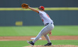 Binghamton Rumble Ponies pitcher Jonah Tong #16 throws during the first inning of a baseba...