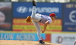 Binghamton Rumble Ponies pitcher Jonah Tong #16 throws during the second inning of a baseb...