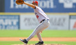 Binghamton Rumble Ponies pitcher Jonah Tong #16 throws during the fourth inning of a baseb...