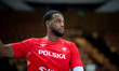 Jordan Loyd warms up before the basketball international friendly match between Poland and...