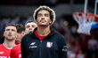 Jeremy Sochan is seen during the basketball international friendly match between Poland an...